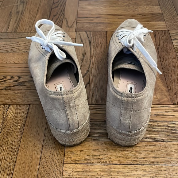 Miu Miu Suede Espadrille Sneakers - Picture 3 of 7
